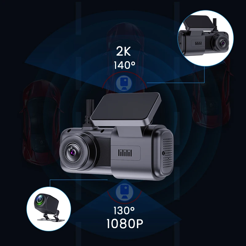 4g mini dashcam 2K dual lens record with WIFI GPS tracking  Fleet Management and max 512G card 4g car camera APP remote monitor