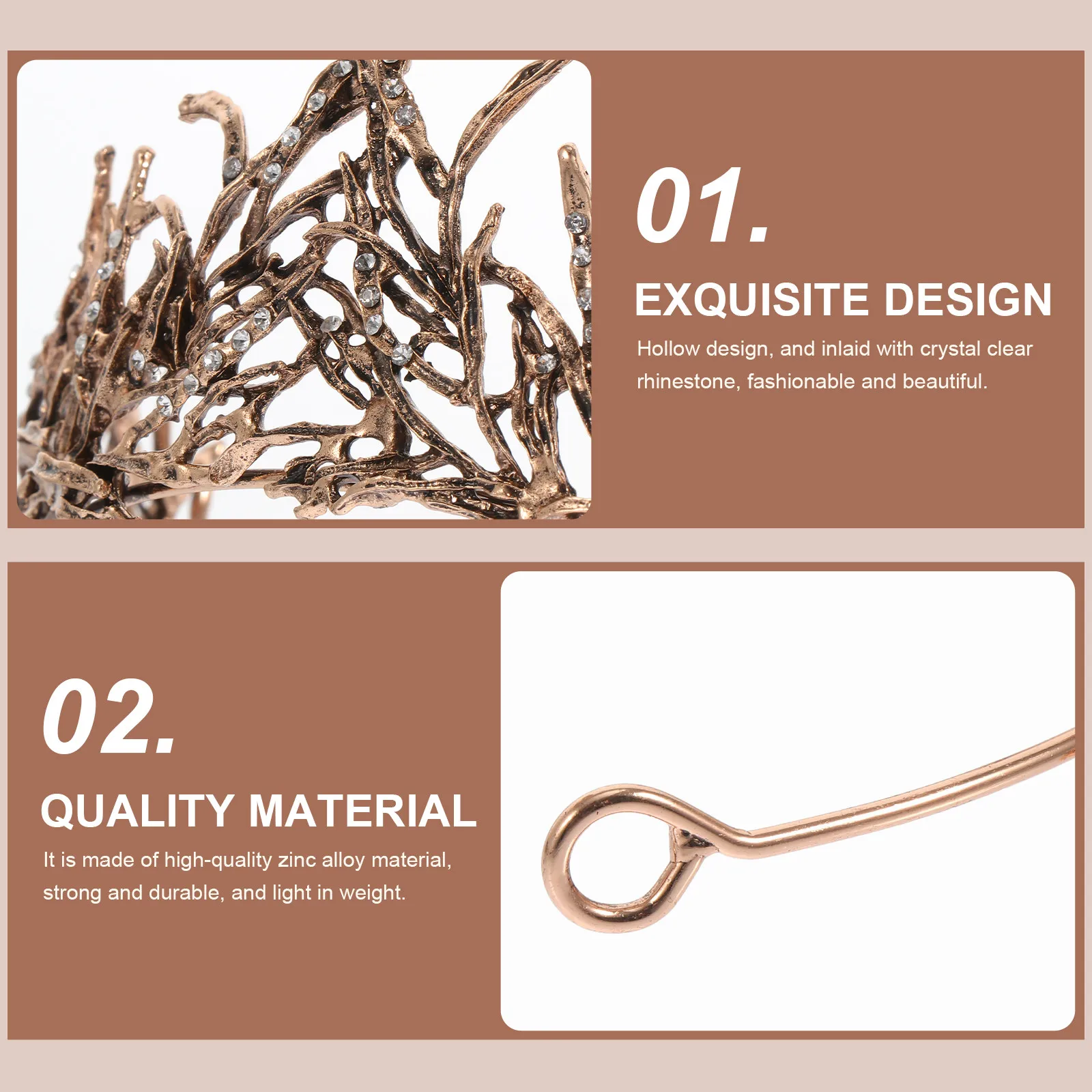 

1 шт. Стильная корона невесты в стиле барокко, элегантная свадебная тиара со стразами, головной убор для невесты, аксессуар для волос для вечеринок и фотосессий