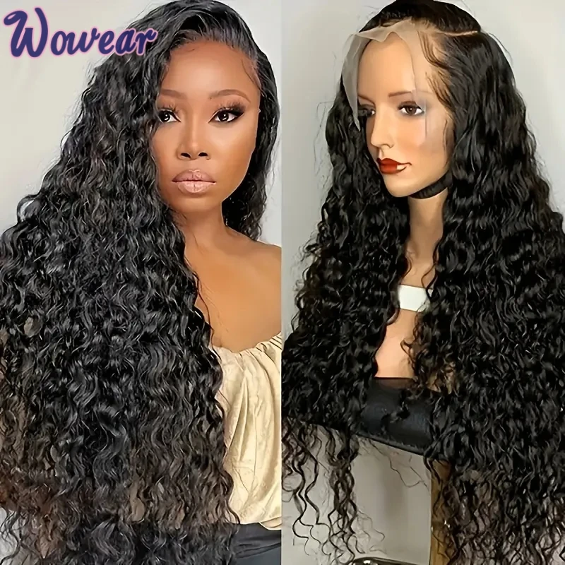 

Lace Front Human Hair Wig Lace Closure Wigs 5x5 200 Density Deep Wave Wig HD Transparent Lace Frontal Wig 13x6 For Black Women