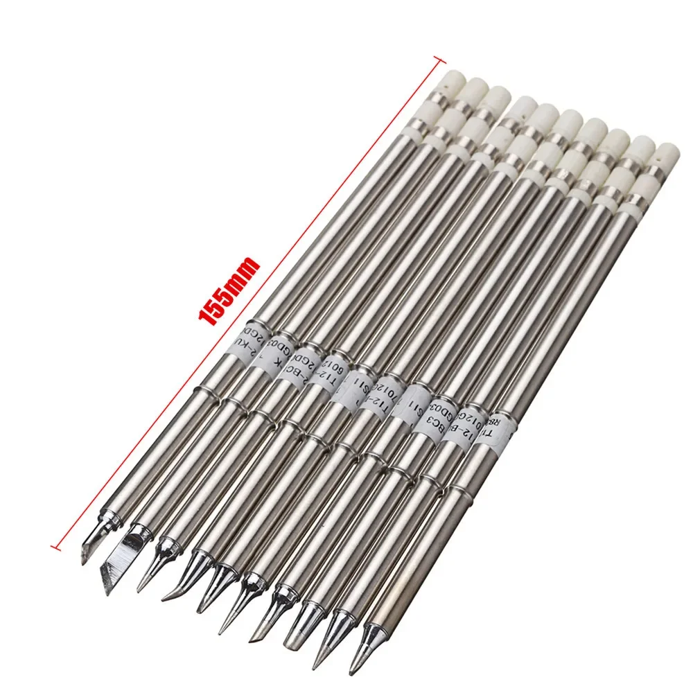 T12 10Pcs Soldering Iron tips Replacement models Tip Electric Soldering Iron T12-k/ BC2/ BL /BC1/BC3/ ILS/ D16/ KU/ D12/ J02