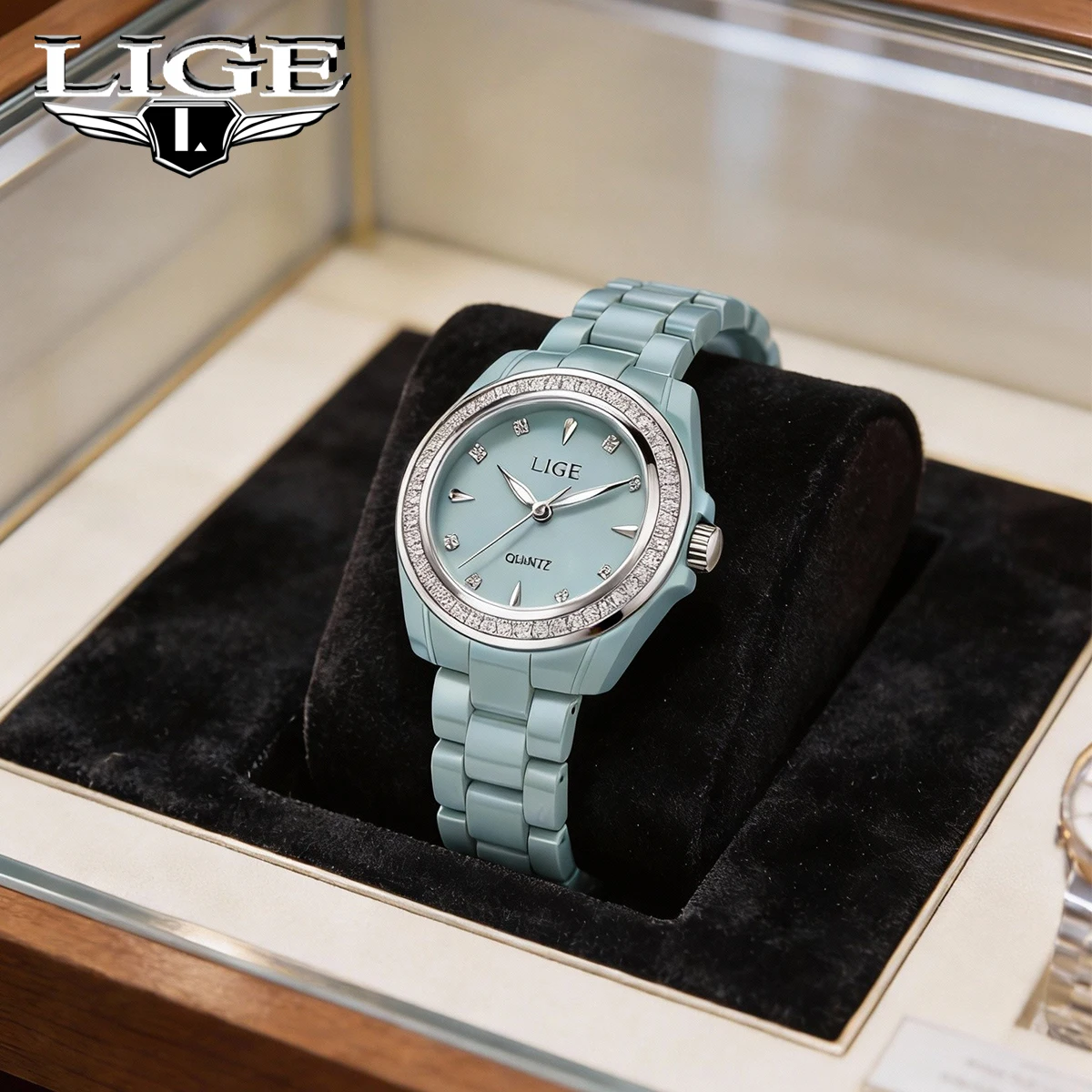 

LIGE Fashion Luxury Womens Watches Womens Elegant Quartz Wristwatches Luminous Waterproof Ladies Gift Relógio feminino Montre