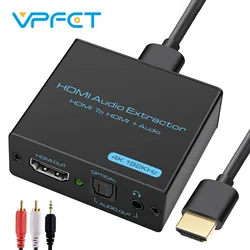 HDMI Audio Extractor 4k HDMI optischer Splitter Adapter Konverter 3,5mm Stereo L/R Audio Out unterstützt 5,1 HDCP 3d 1080p
