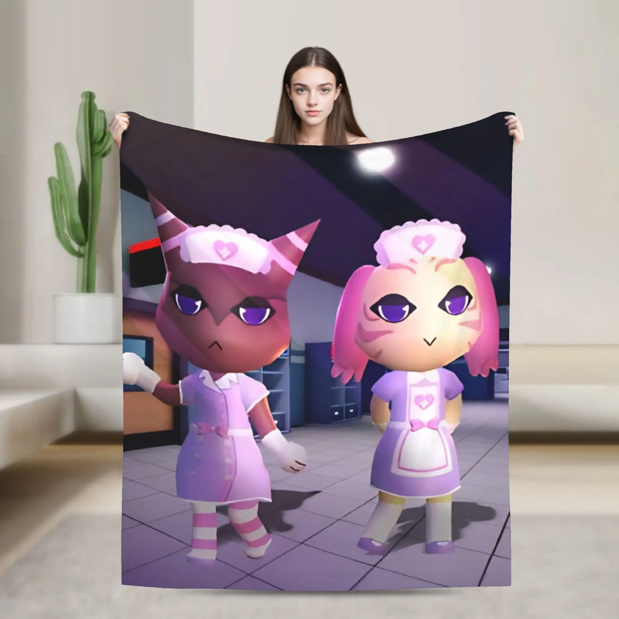 Horror Animals Hospitals Flannel Blankets  Novelty Throw Blanket for  Sofa Bedding Lounge 150*125cm Quilt