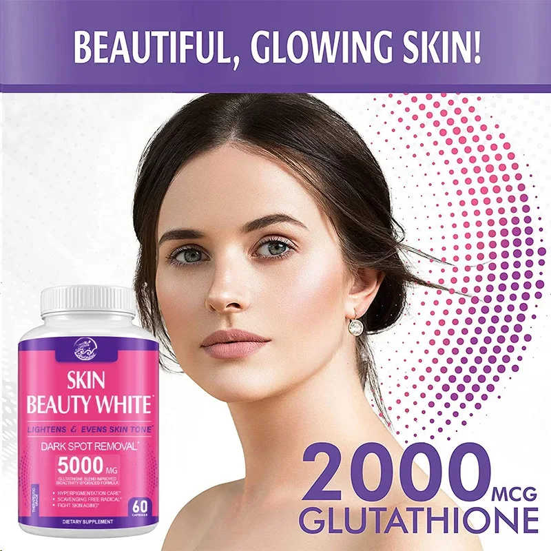 Glutathione Capsules -1500mcg Helps Enhance Skin Tone -60 Capsules Marked for Blackspots and Acne