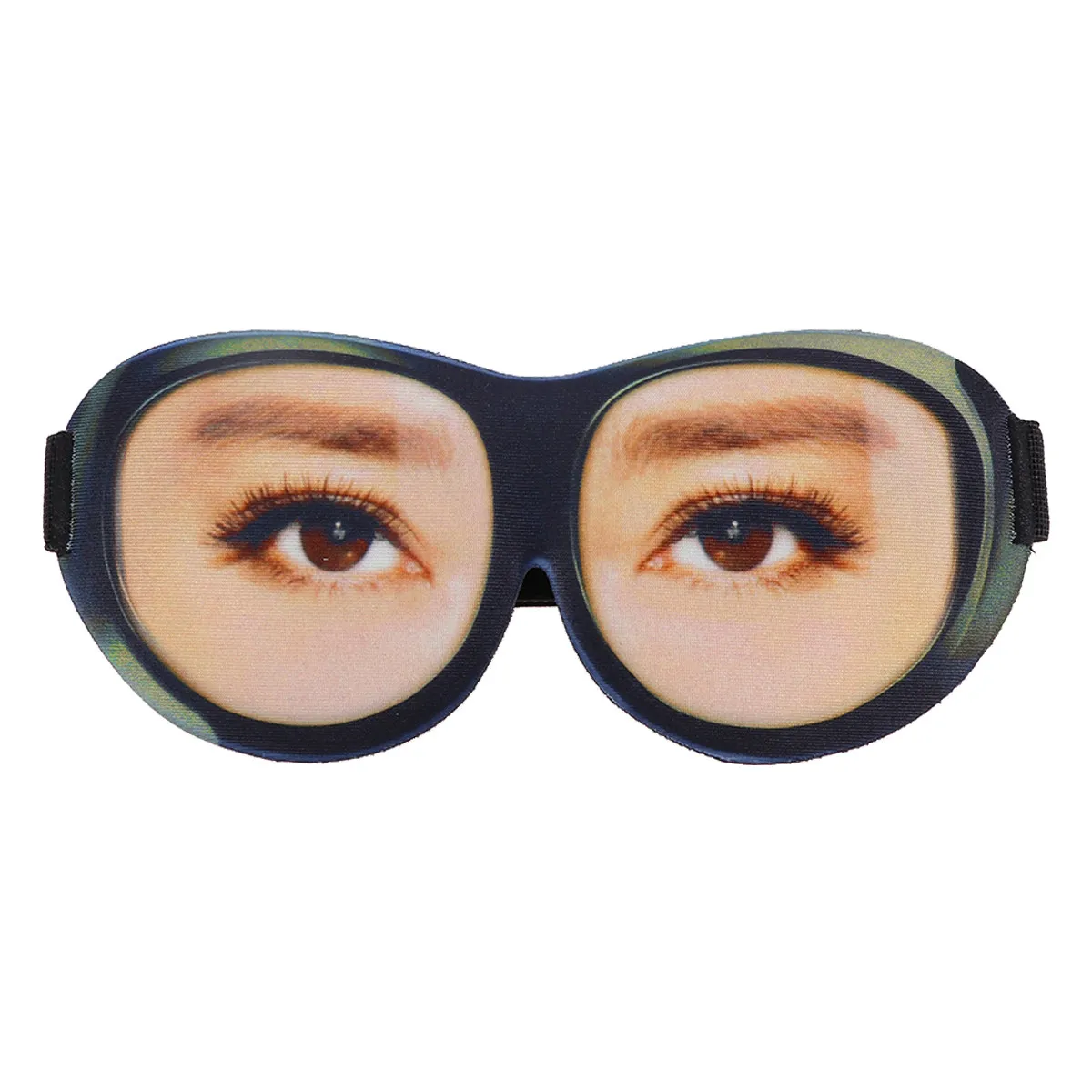 

Funny 3D Glasses Eyeshade Soft Durable Comfortable Sleep Mask with Eye Printing for Travel Outdoor Home Use Glasses Eyeshade