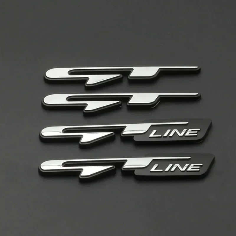 3D Chrome Car Letters GT Line Sticker Emblem Logo For Kia Ceed Picanto K5 Stonic Optima Sportage GT Line Badge Decal Accessories