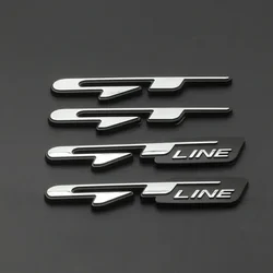 3D Chrome Car Letters GT Line Sticker Emblem Logo For Kia Ceed Picanto K5 Stonic Optima Sportage GT Line Badge Decal Accessories