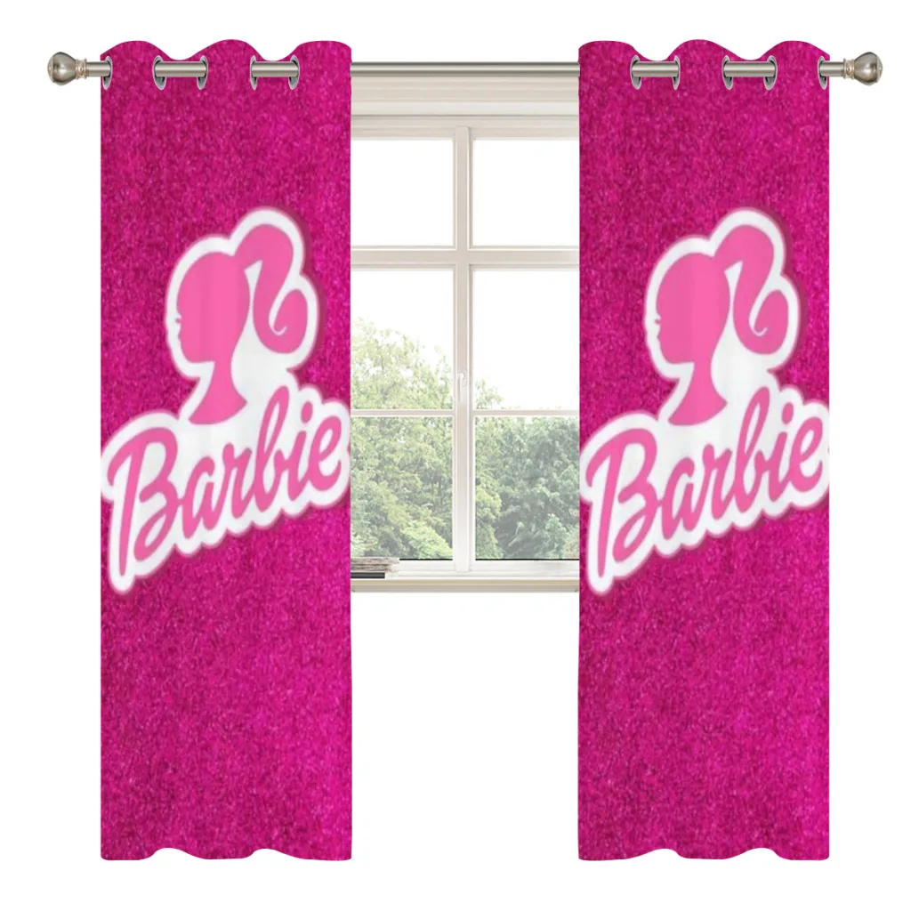 Barbie Hot Pink Blackout Curtains For Living room Bedroom