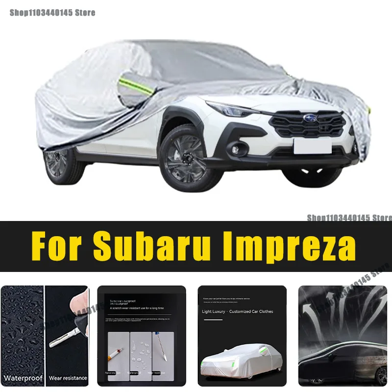 Full Car Covers Outdoor Sun UV Protection Dust Rain Snow Oxford cover Protective For Subaru Impreza Accessories car umbrella