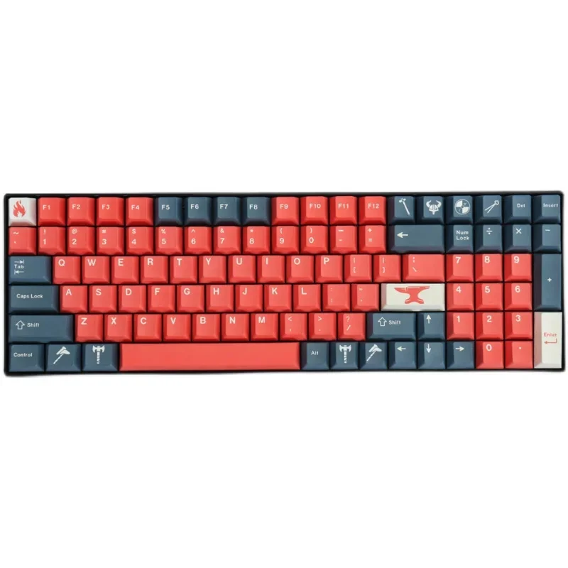 Re-forged Keycap Orange Red PBT Hot Sublimation 130 Keys Cherry Original Factory Height