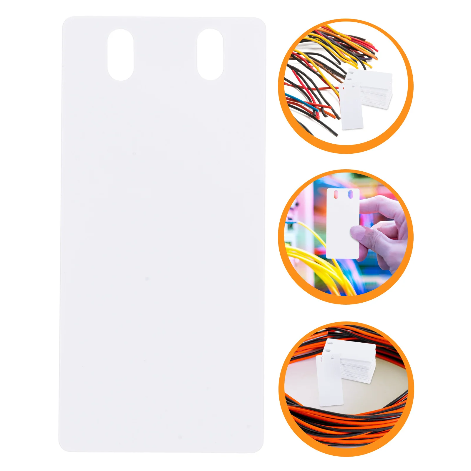 

50Pcs Waterproof PVC Cable Identification Tags Blank Write-on Wire Number Labels Cord Marking for Electrical Telecom