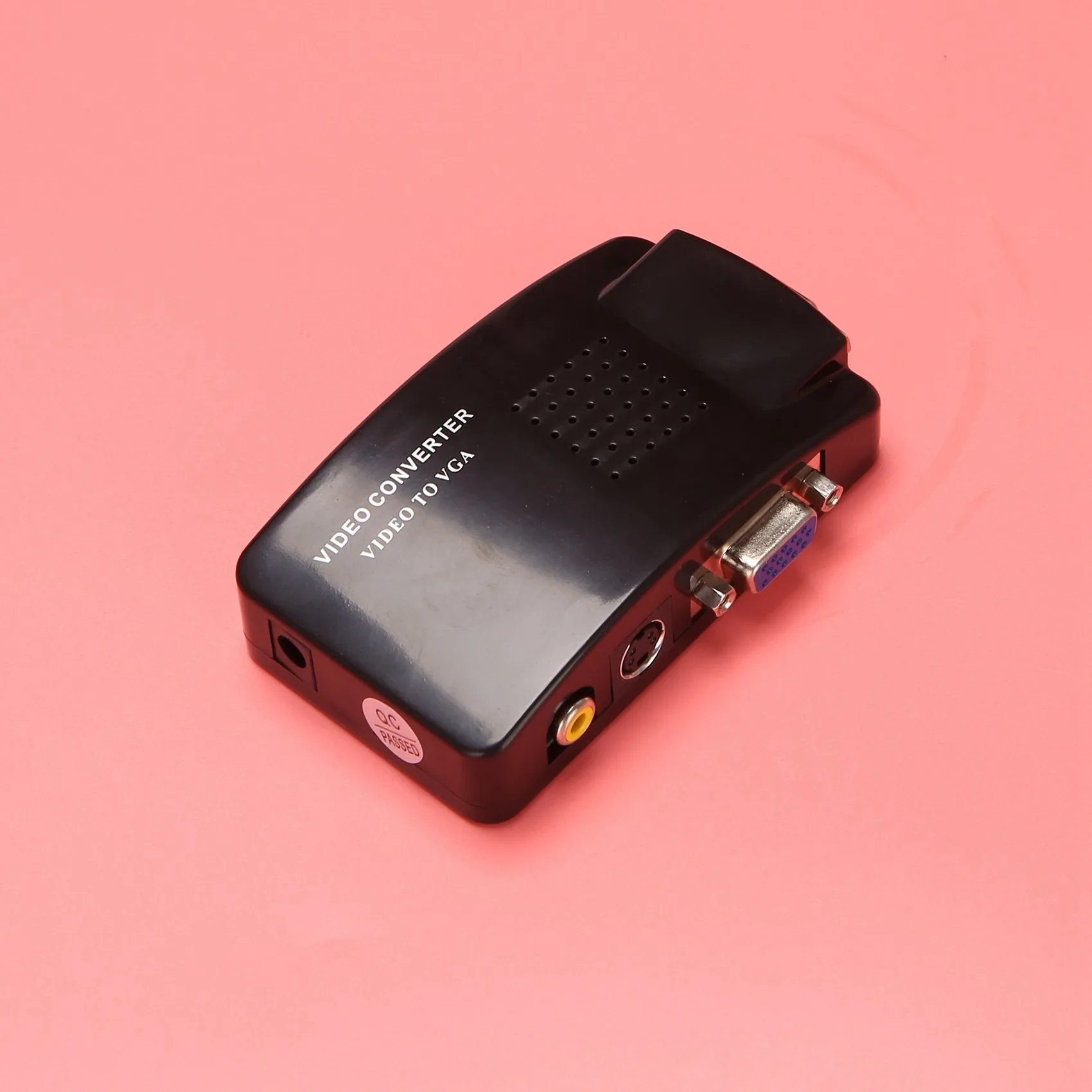 3X AV To VGA Adapter RCA VGA Converter PC RCA Composite S-Video AV Input To PC VGA LCD Output Converter Switch Box