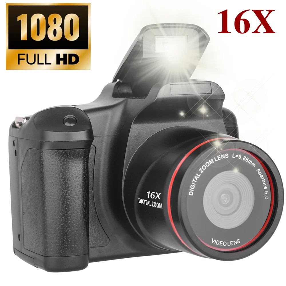 1080P 16MP Digital Camera Anti-Shake Camera HD 2.4Inch LCD Screen Video Camera 16X Zoom  Vlogging Camera Video Recorder