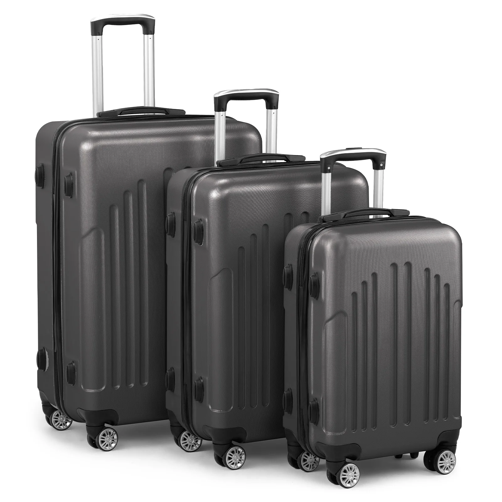 

Luggage Set of 3,ABS+PC Hardside Suitcase Sets with TSA Lock 4 Spinner Wheels,Lightweight Trolley Travel Case for Carry On Check