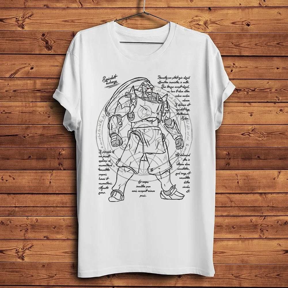 Fullmetal Alchemist Alphonse Elric Equivalent Exchange Funny T Shirt Men Short Sleeve Casual Unisex Streetwear Tshirt Gift Tee