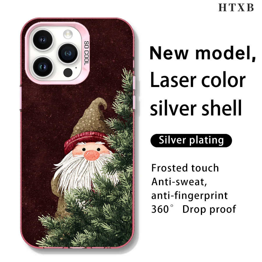 크리스마스 트리 뒤에 숨어있는 노인 아이폰 17에서 11 프로 맥스 플러스용 폰 케이스