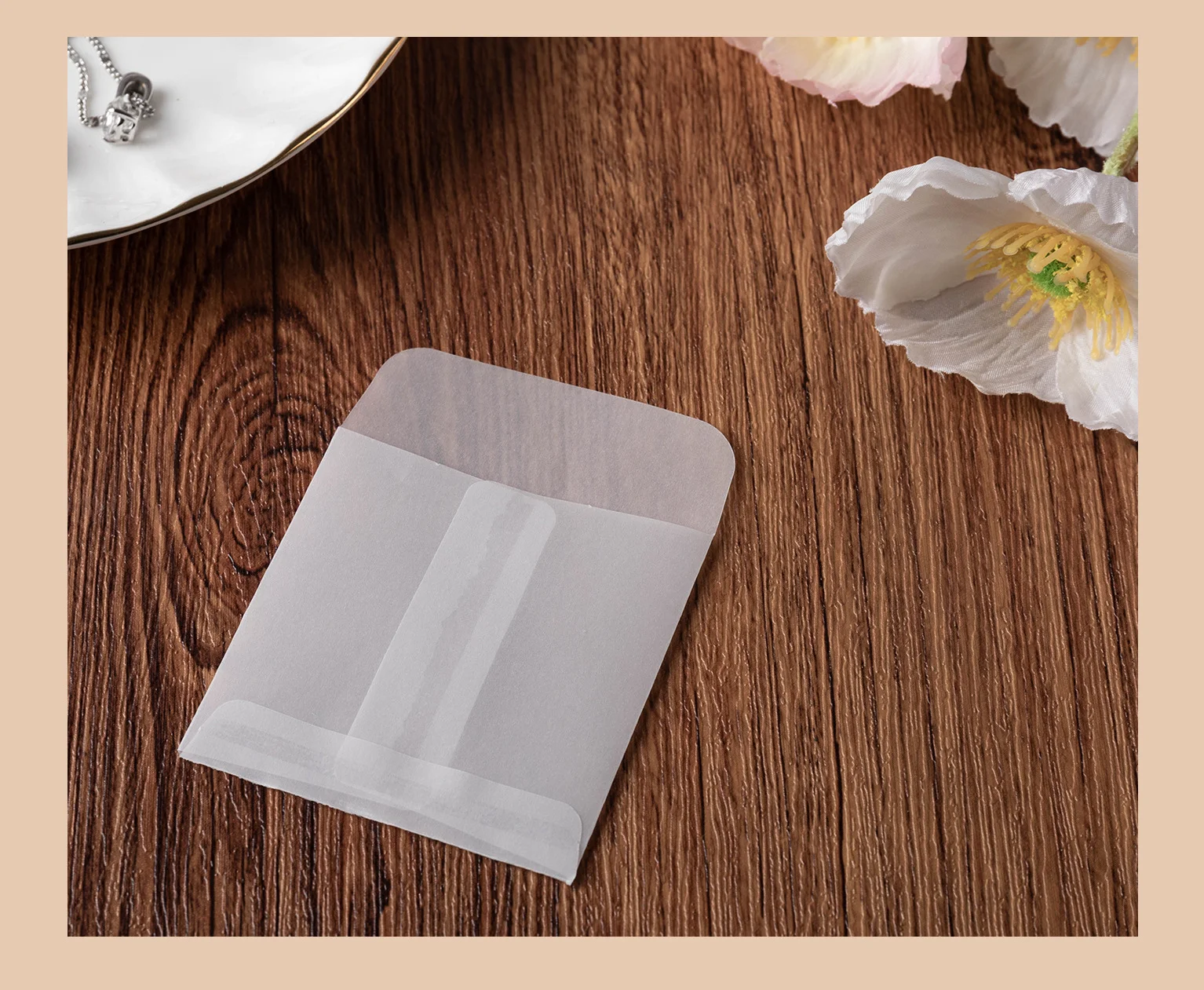 50Pcs Mini Flat Glassine Paper Envelopes Small Storage Bags for Earrings Rings Coins Photos Stamp Jewelry Packing image 6