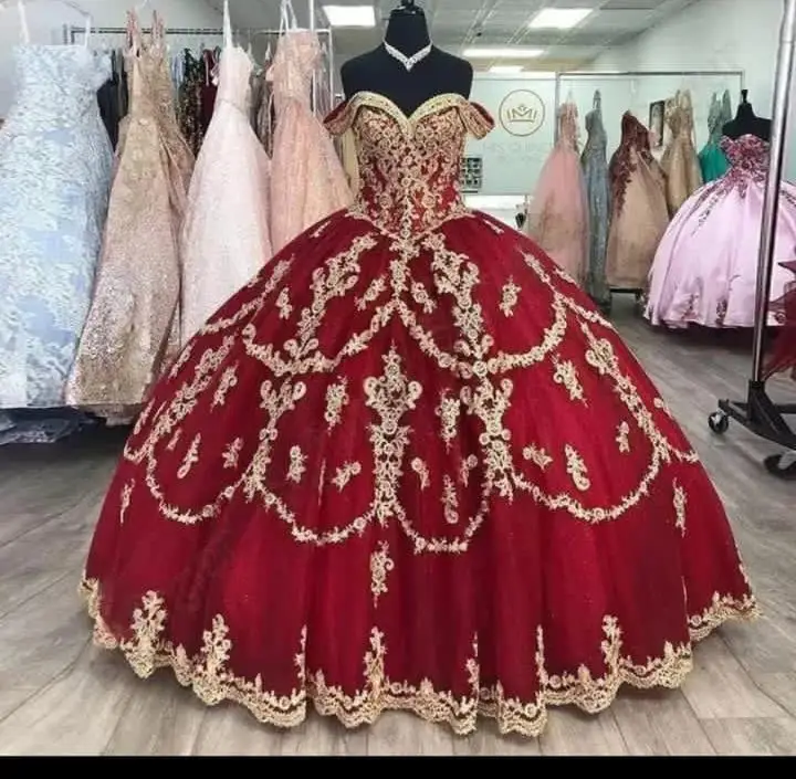 Vestido De quinceañera con apliques, hasta el suelo, hombros descubiertos, corsé De tul, túnicas De Mariee, dulce 16, vestido De graduación, Vesti