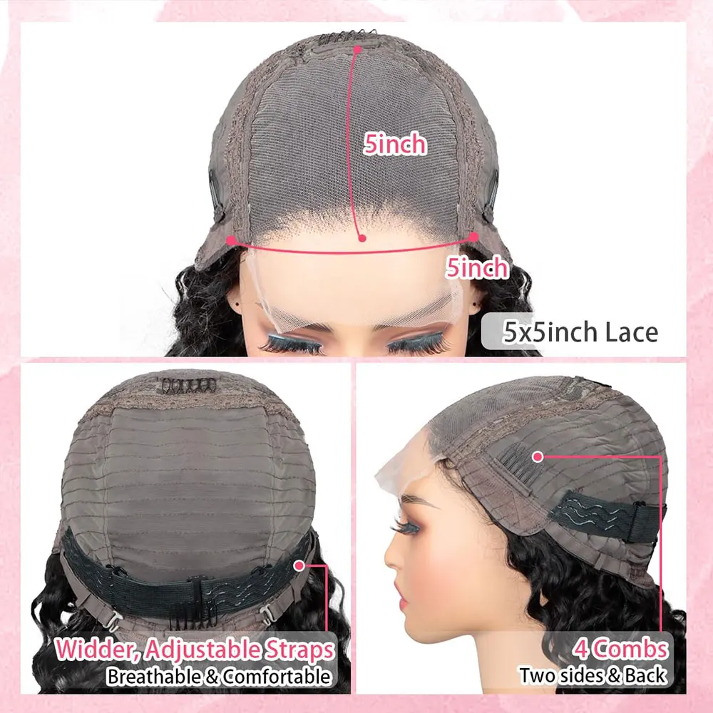 42 Inch 13x4 Lace Front Kinky Straight Wigs 250% Human Hair Hd Transparent Straight Frontal Closure Hair Wigs 5x5 Glueless Wigs