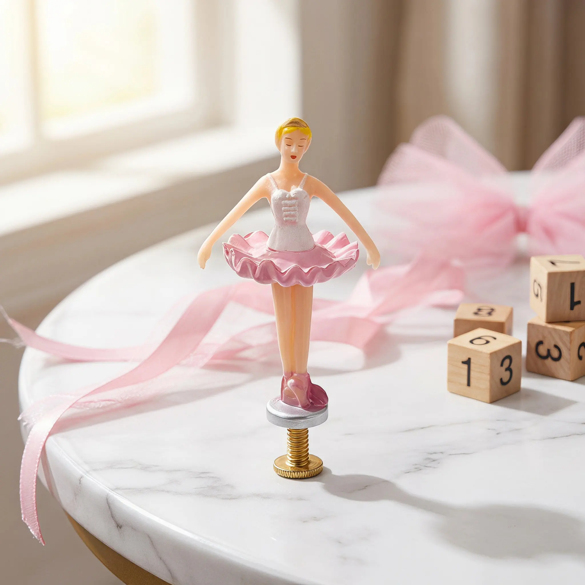 4 Pcs Dancing Ballerina Dollhouse Musical Instrument Auto-rotating Fairy Tale Elegant Ballet Girl Figurine