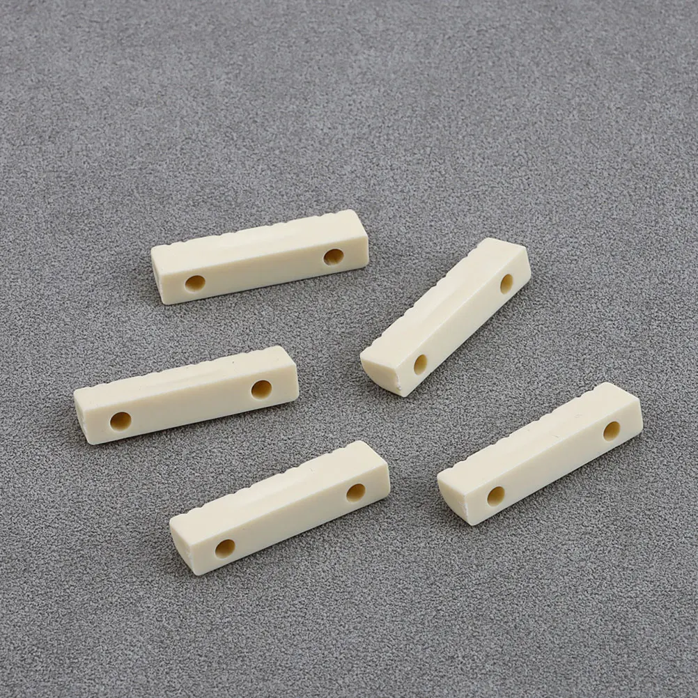 

5 Pcs 8 string Mandolin Nut Guitar Accessories Plastic Replacement Parts Blanks Bridge Lightweight Compact Easy to Use Smooth