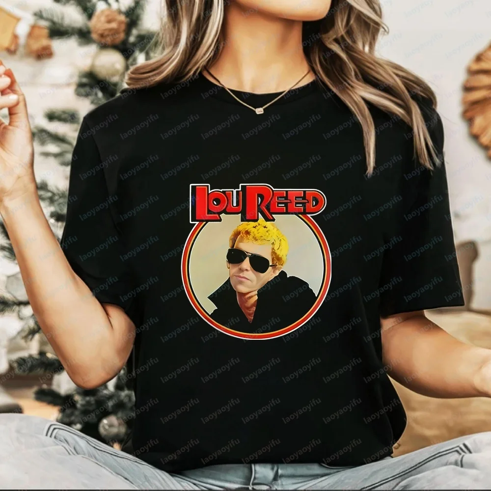 Lou Reed - Retro Copycat Style Best-selling Streetwear for Adults, Funny and Humorous, Unisex, Round-neck T-shirt