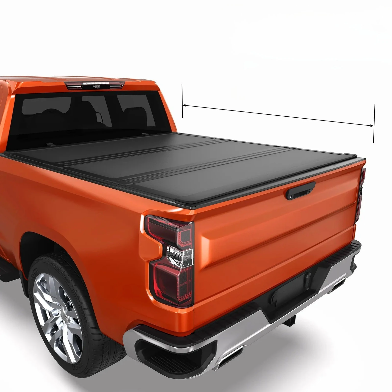 6.6ft 3-Fold Low-Profile Hard Tonneau Cover For 2019-2026 Silverado Sierra 1500