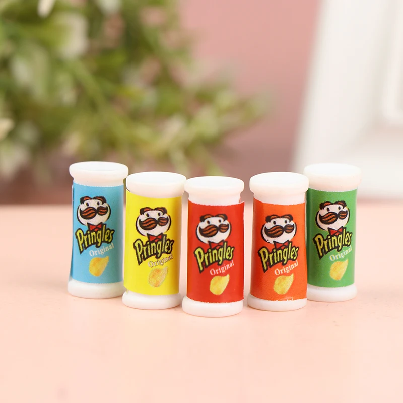 Dollhouse Mini Snack Food Dollhouse Decorations 10Pcs Dolls House Accessories Pretend Play Toys Random Simulation Potato Chips