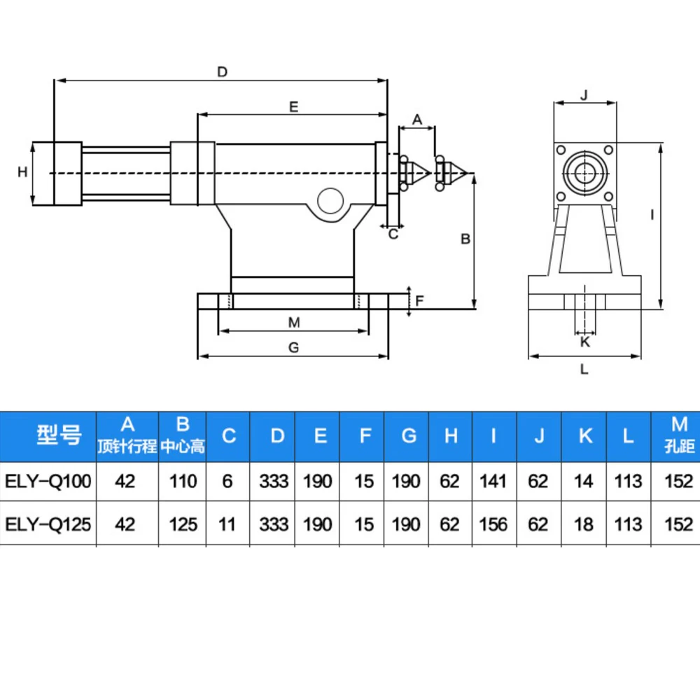Pneumatic Lathe Tailstock Machining Center Four-Axis Cnc Indexing Head Thimble Machine Tool Hydraulic Automatic DIY