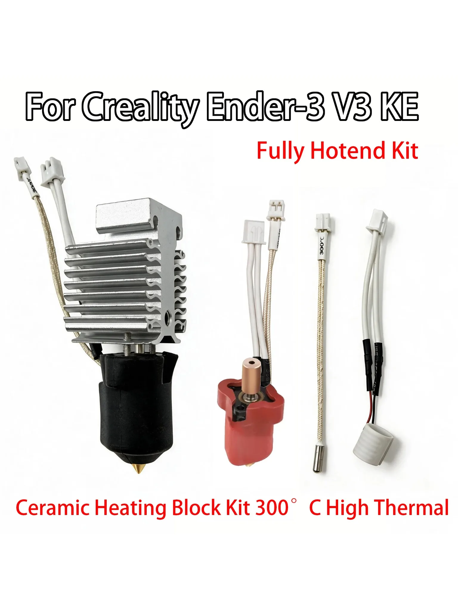 Zestaw Hotendu Ender-3 V3 KE Dysza Ekstruder do Drukarki 3D Creality Ender 3 V3 KE Zestaw Ceramicznego Bloku Grzewczego 300 ° Wysoka odporność termiczna — zdjęcie produktu 7