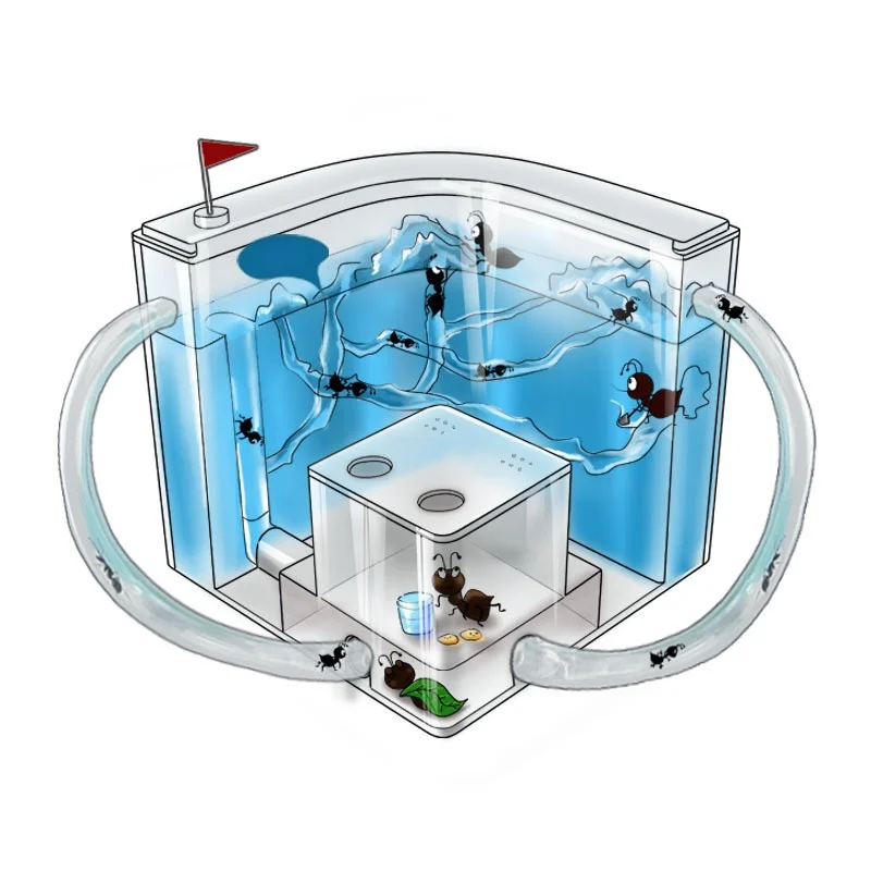 Acrylic Ants Villa House Ant Farm Acrylic Insect test Tube Moisture Big Space for Blue Ge Maze Ecosystem