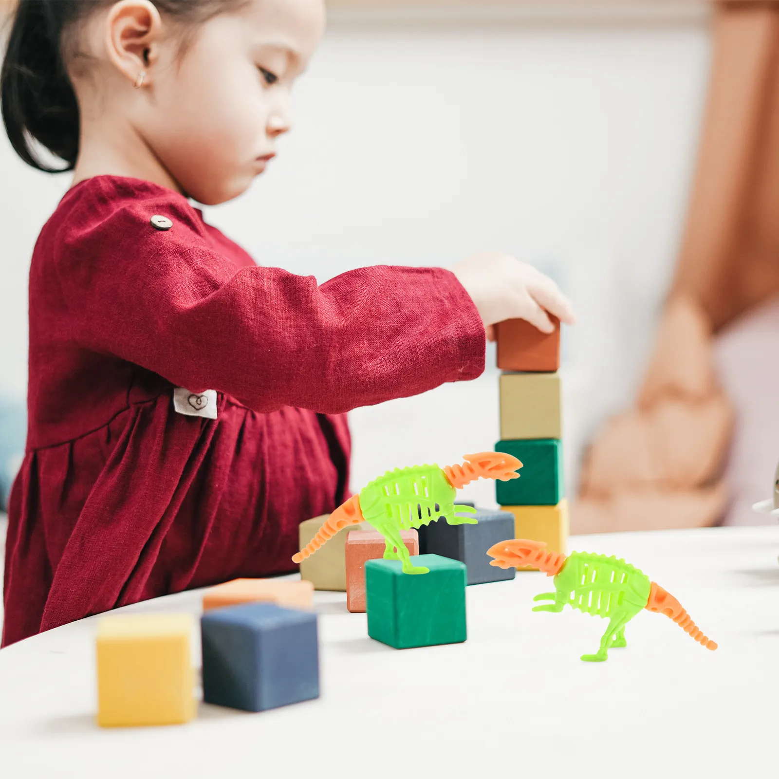 

Набор для сборки динозавров, 50 шт., креативный разборный конструктор, развивающие и веселые подарки для детей, мальчиков и девочек 2-12 лет