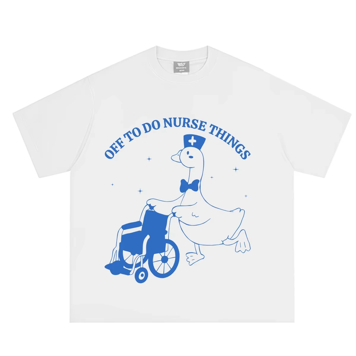 Unny Nurse Silly Goose Meme T-shirt Men Women Fashion Hip-Hop T-shirts Summer Short-sleeved Loose Casual Cotton T-shirts