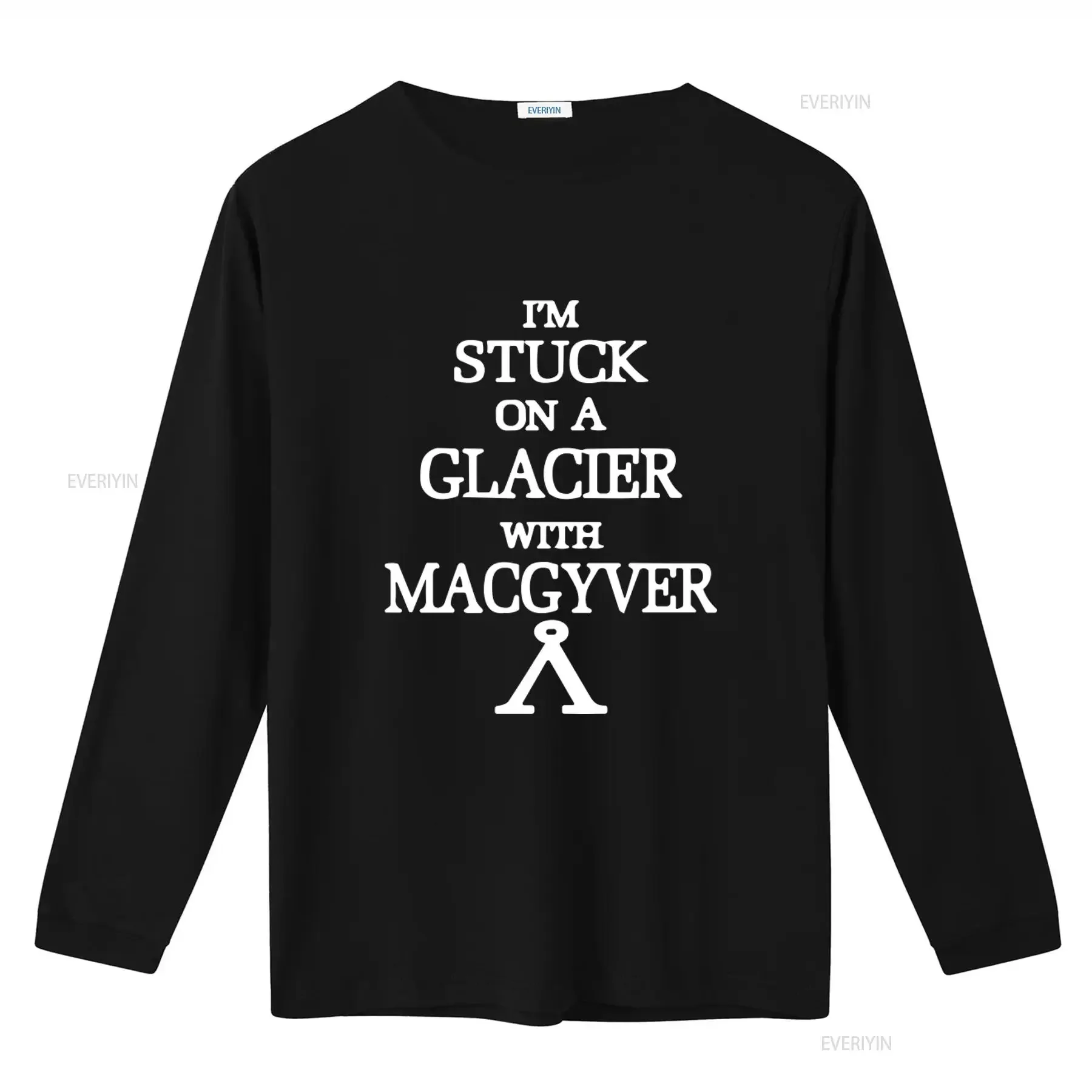 Stuck On A Glacier T Shirt Inspired By Stargate SG1 Macgyver Funny  vintage Washed fashion Casual Top For Everyday Wear
