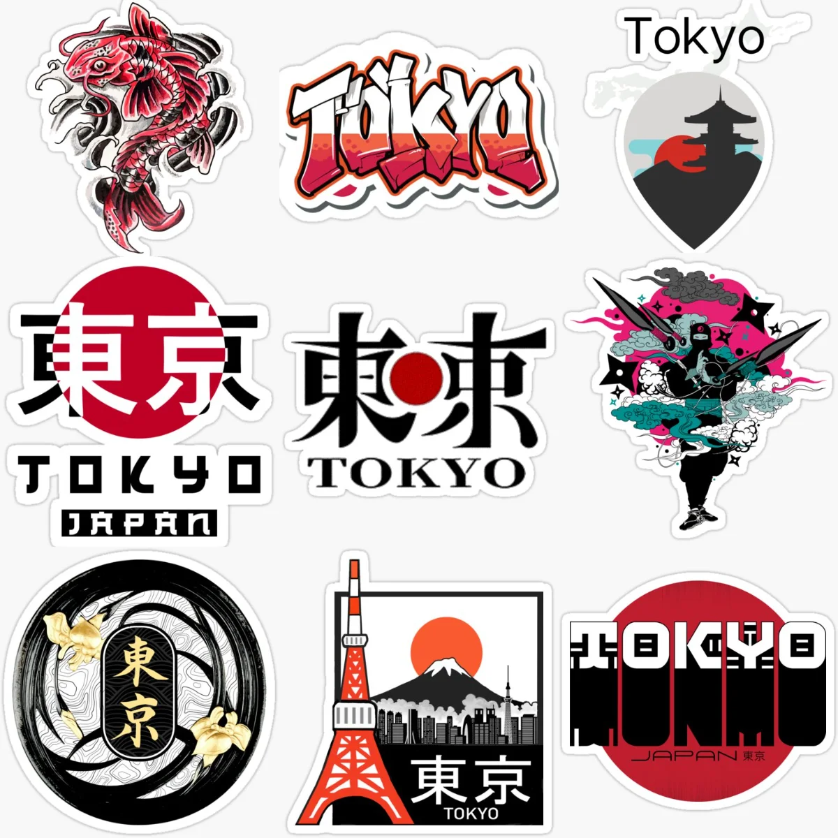 

Tokyo Japan Map Creative PVC Sticker for Decorate Car Van Truck Bicycle Window Wall Motorcycle Decal Accessories