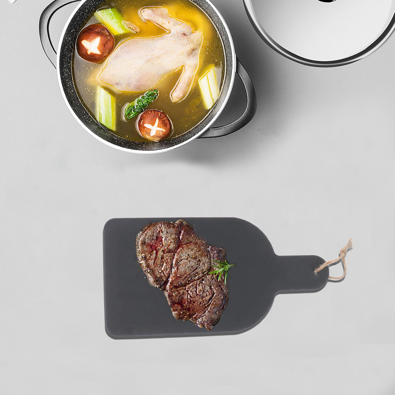 

1pc Creative Steak Plate Multifunctional Food Serving Dish Storage Plate For Bread Pasta Kitchen Tableware