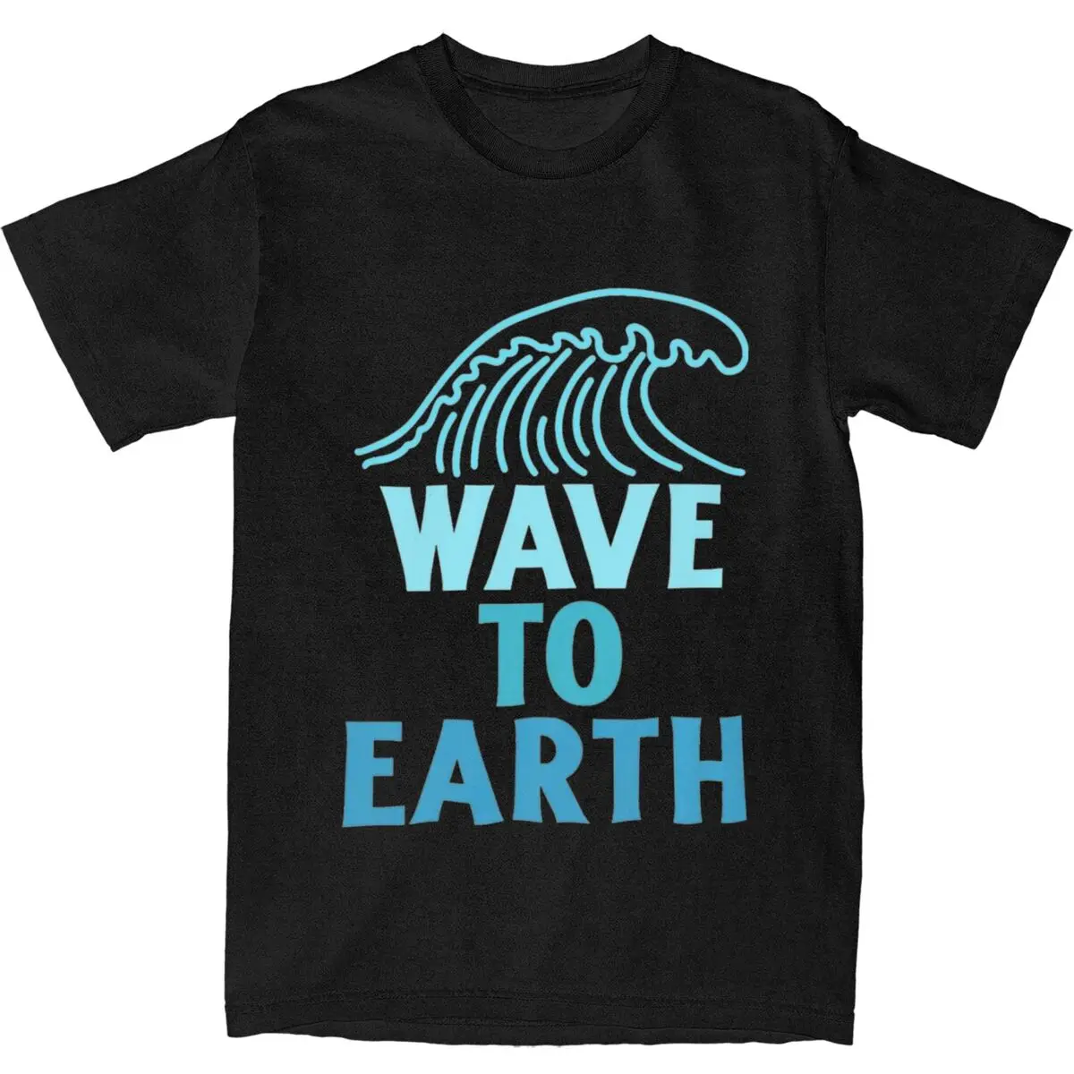 2024 New Summer Wave To Earth T Shirt Adult Street Style Cotton T-Shirts Summer O Neck Popular Tee Shirt Oversized Clothing