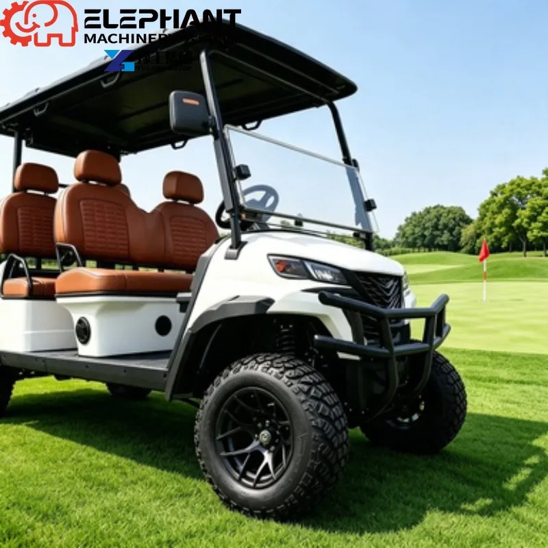 Electric Golf Cart, Forward 2 Row Seats Off Road Hunting Cart Custom Paint Lifted Chassis Lithium Powered