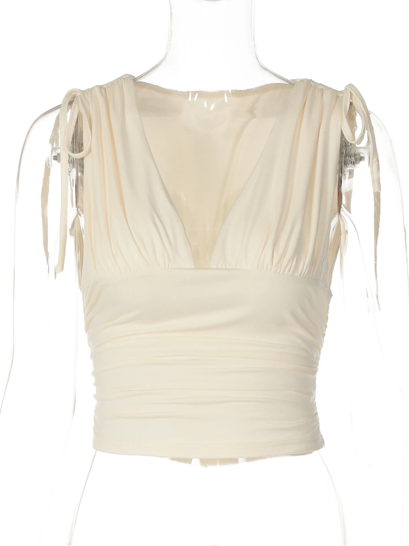 Dulzura-Chaleco ajustado sin mangas con cuello en V para mujer, Top informal versátil Y2K para fiesta y Club, ropa de calle para verano