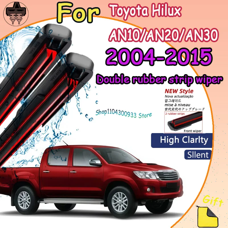 

Quiet & Clear Windshield Wipers For Toyota Hilux AN10/AN20/AN30 2004-2015 All-Season Protection Durable Beam Wiper Blades