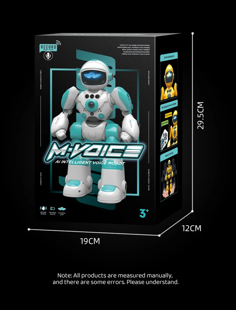 Smart Kids Robot Interactive Intelligent Robo for Kids Robotics Music Dance Record Repeat Touch Gesture Control Toys for Boys Children Christmas Gifts Ship from US Warehouse Fast Delivery