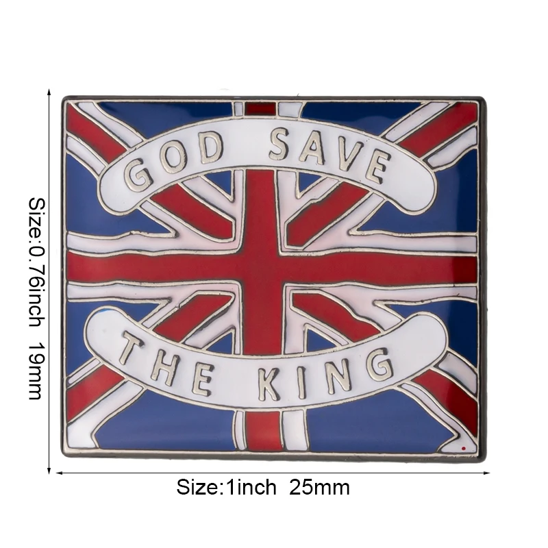 God Same The King Flag Metal Lapel Pin Flag Pin Badge