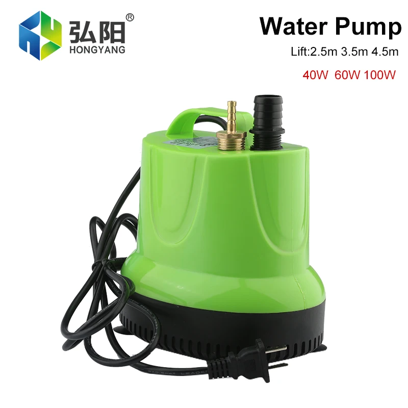 40W 60W 100W Water Pump CNC Spindle Cooling Pump Multifunctional Bottom Suction Submersible Fountain Fish Tank Water Pump 220V