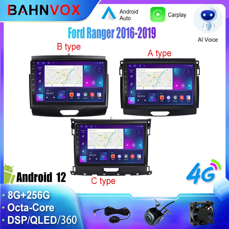 

Android Car Radio GPS Navigation Multimedia Video Player for Ford Ranger 2016-2019 Stereo Tape Recorder Screen Carplay