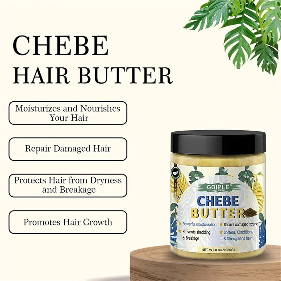 Chebe Hair Care Set with 250g Treatment Butter 60ml Moisturizing Oil 100g Nourishing Powder Dry Damaged Hair DIY Tools Products