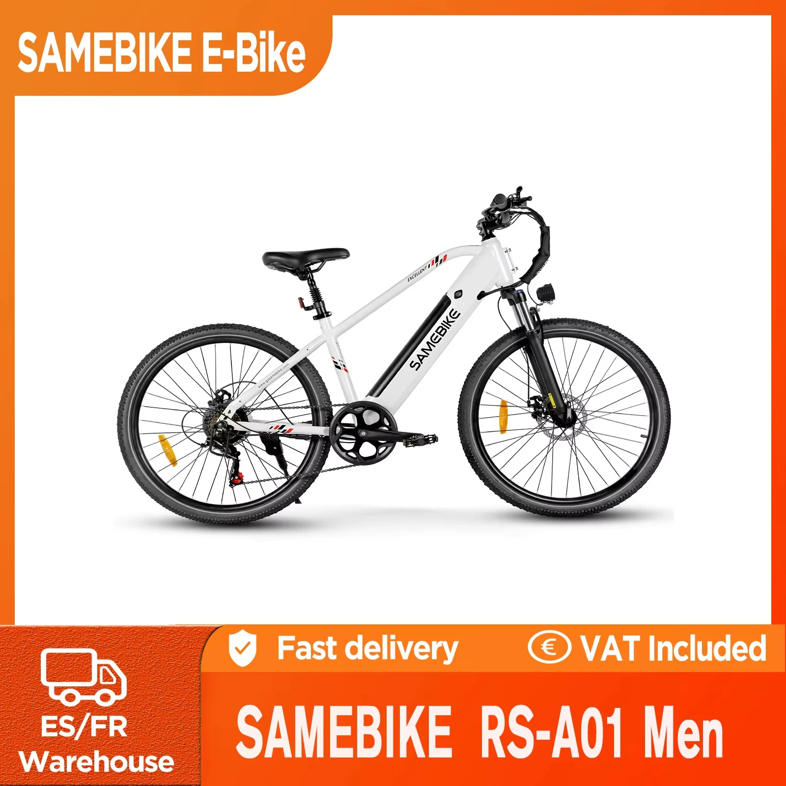 

RS-A01 Men Electric Bicycle 500W 36V15AH City Electric Bike 26 inch Mountain Front Fork and Seat Dual Suspension E-bike