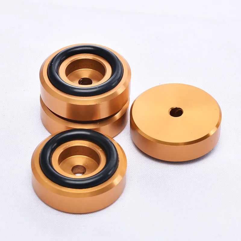 KYYSLB Diameter 30 Mm Height 11 Mm All Aluminum Amplifier Chassis Feet with Rubber Ring Shock Absorption Aluminum Machine