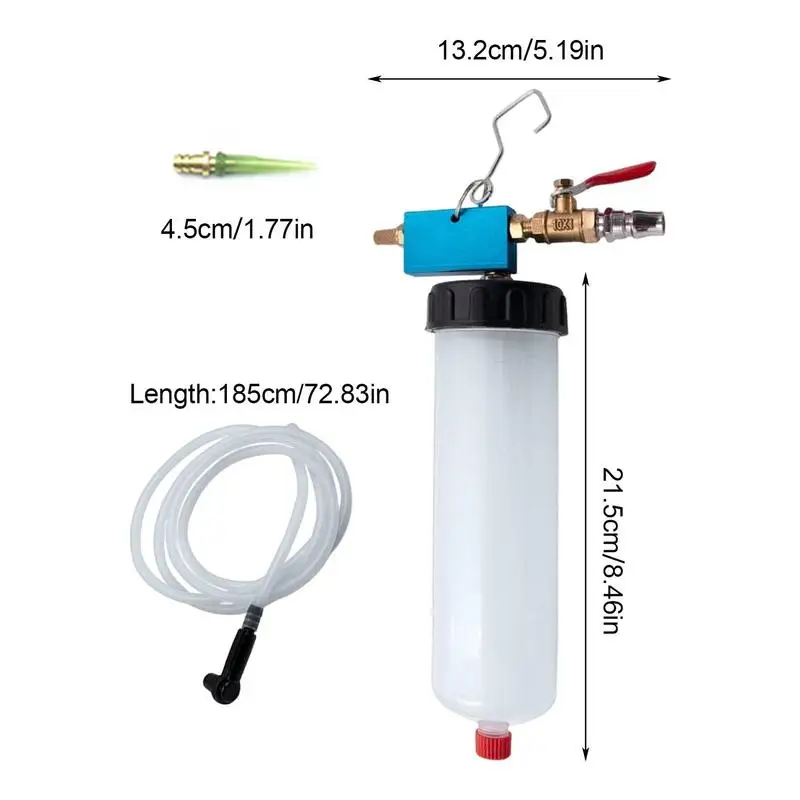 Brake Bleeder Brake Universal Brake Bleeder Fluid Extractor Pneumatic Brake Fluid Evacuator For Cars Motorcycles Trucks RVs SUVs