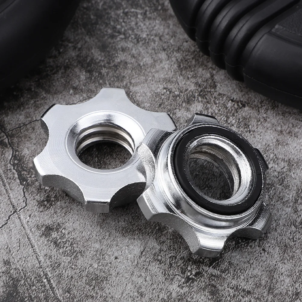 

6Pcs Barbell Parts Barbell Lock Collars Effective Prevents Loosening Long-Term Use Self-Locking Nut Dumbbell Bar Locking Nut