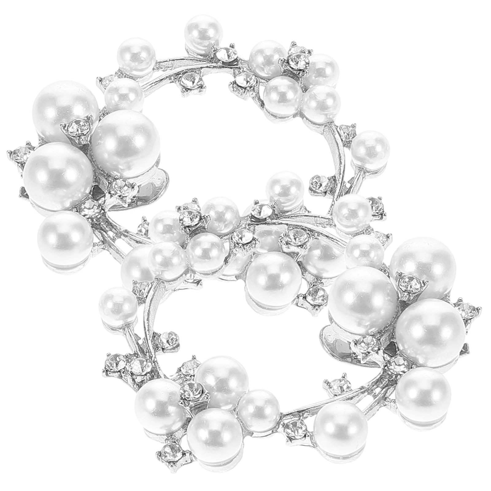 

Rhinestone Shoes Clip Brooch Ring Butterfly Pin Bling Pearl Imitation Dangle Chain White Freshwater Shoe Accessories Elegant